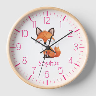 Horloge Jolie Red Fox Personnalisée Montre pour enfants
