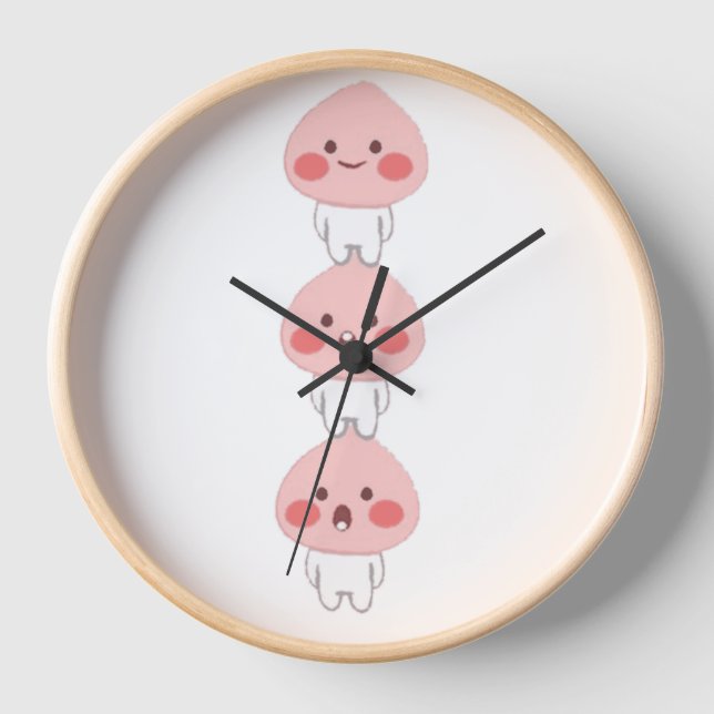 Horloge Jolis triplés apeach (Recto)