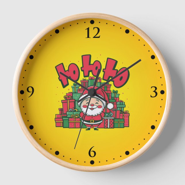 Horloge Jolly Cartoon Père Noël Noël-67748 (Recto)