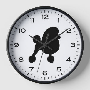 Horloge Jouet Poodle Chien race Silhouette