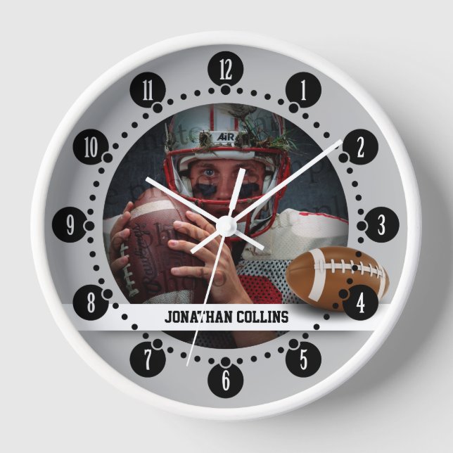 Horloge Joueur de rugby à XV | Sport Venin (Recto)
