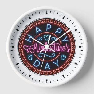 Horloge Joyeuse Saint-Valentin Cercle Design-67128
