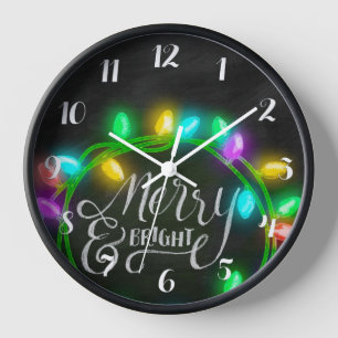 Horloge Joyeux et brillant avec lumières