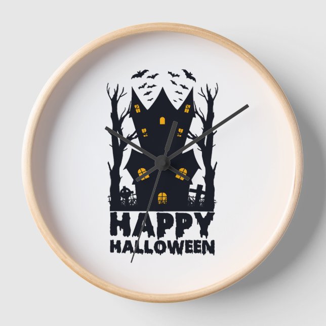 Horloge Joyeux Halloween Halloween Happy Halloween (Recto)