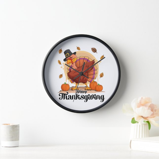 Horloge Joyeux Thanksgiving  (Maison)