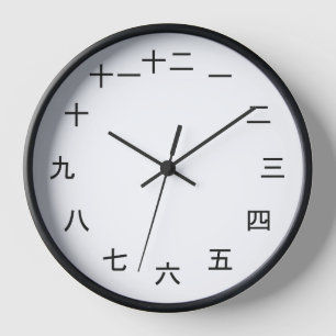 Horloge Kanji Clock 1-12