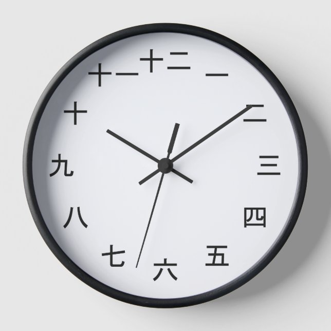 Horloge Kanji Clock 1-12 (Recto)