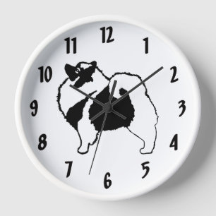 Horloge Keeshond Graphics - Cute Original Chig Art