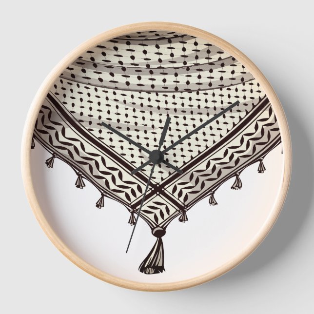Horloge Keffiyeh Écharpe palestinienne tissu traditionnel (Recto)