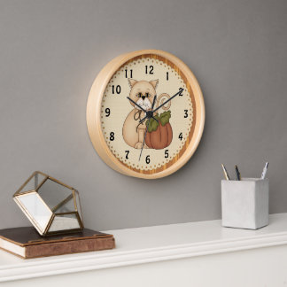 Horloge Kitty Automne