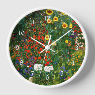 Horloge Klimt - Jardin des fleurs