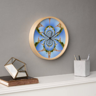 Horloge La magie de Paris : Design de tour Eiffel géométri