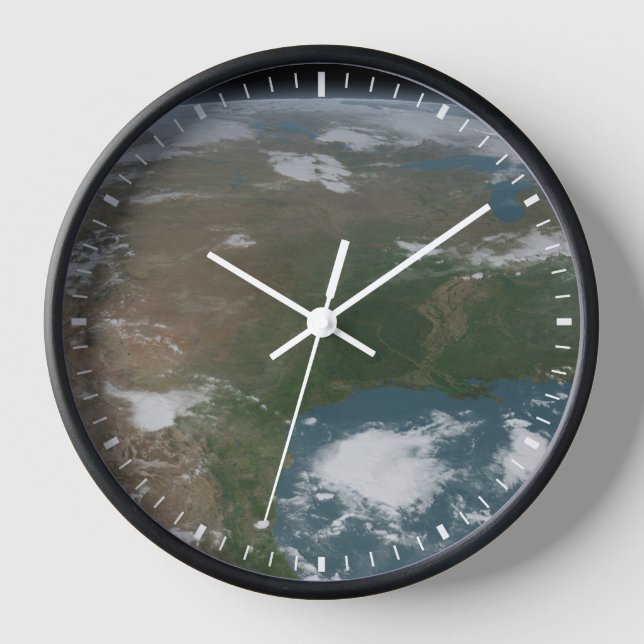 Horloge La Planète Panoramique Terre Et Les Etats-Unis. 2 (Recto)