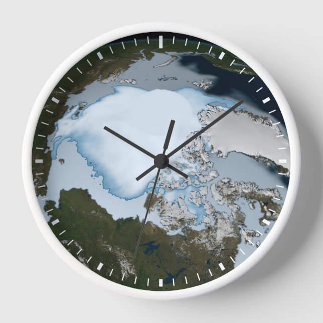 Horloge La Planète Terre Montre La Couverture De Glace De  (Recto)