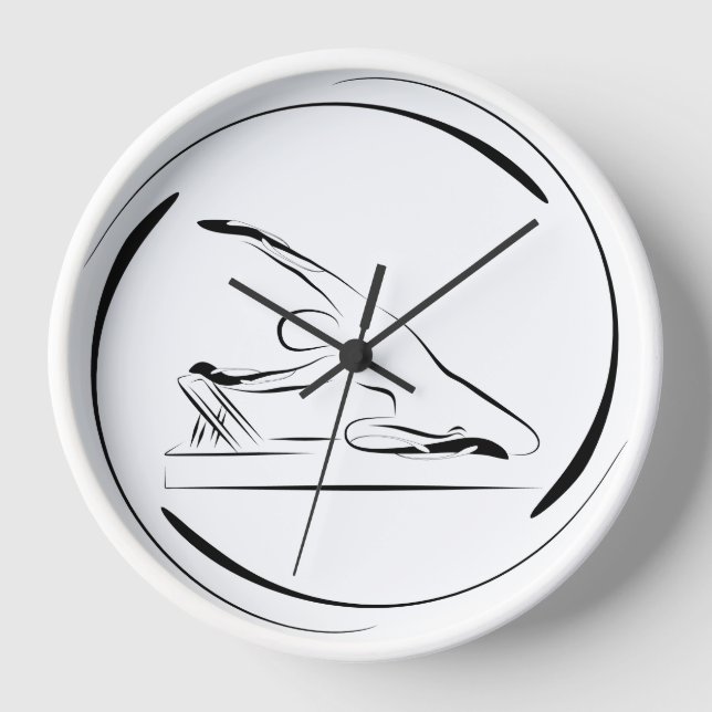 Horloge La sirène de Pilates pose sur le réformateur (Recto)