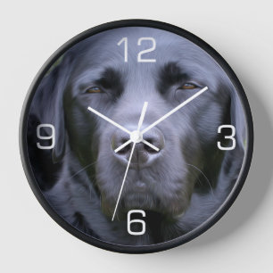 Horloge Labrador retriever noir