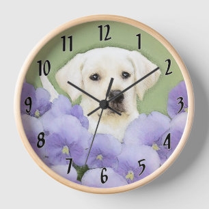 Horloge Labrador Retriever Puppy Painting Original Chien A