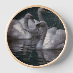 Horloge Lac des cygnes au clair de lune