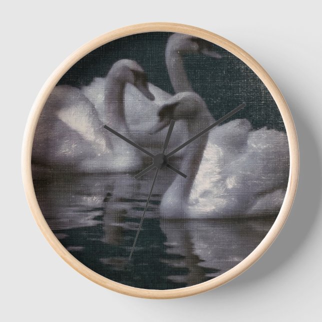 Horloge Lac des cygnes au clair de lune (Recto)