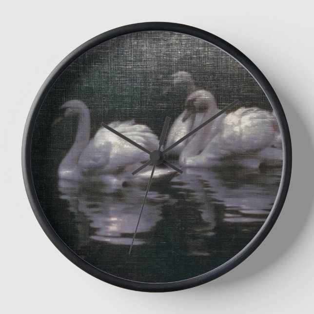 Horloge Lac des cygnes au clair de lune (Recto)