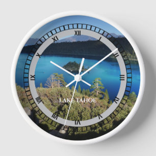Horloge Lac Tahoe Californie Souvenir Noël Blanc