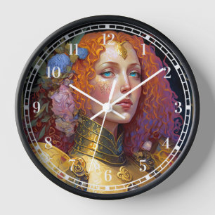 Horloge Lady Knight Warrior Armor Imaginaire Art