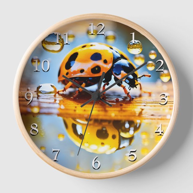 Horloge Ladybug sous la pluie (Recto)
