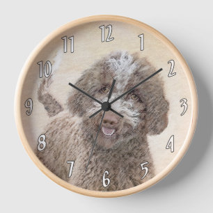 Horloge Lagotto Romagnolo Peinture - Cute Original Chien A