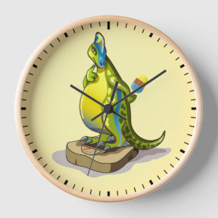 Horloge Lambeosaurus Se Possédant Sur Une Échelle De Poids