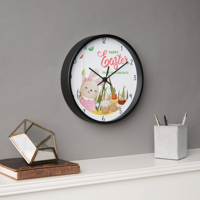 Horloge Lapin de Pâques (Bureau)