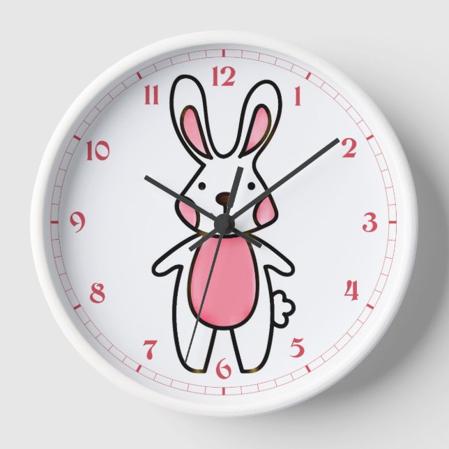 Horloge Lapin mignon lapin (Recto)