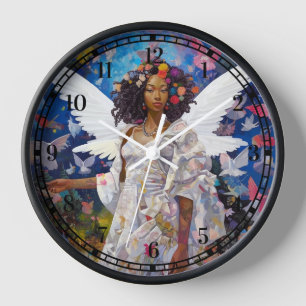 Horloge L'art de l'Imaginaire de l'ange noir