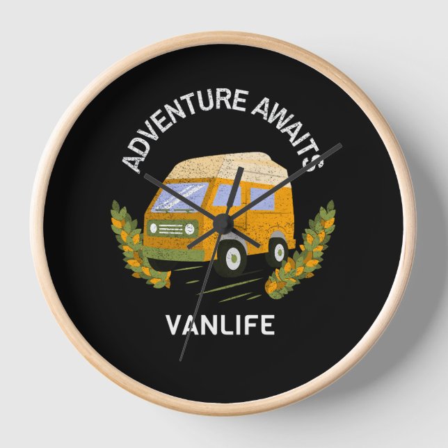 Horloge L'aventure attend VanLife (Recto)