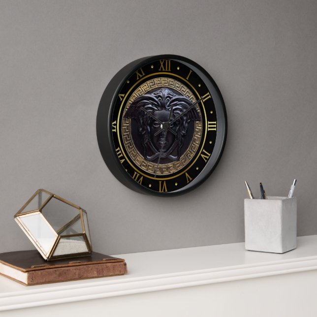 Horloge Le designer de la méduse noire (Bureau)