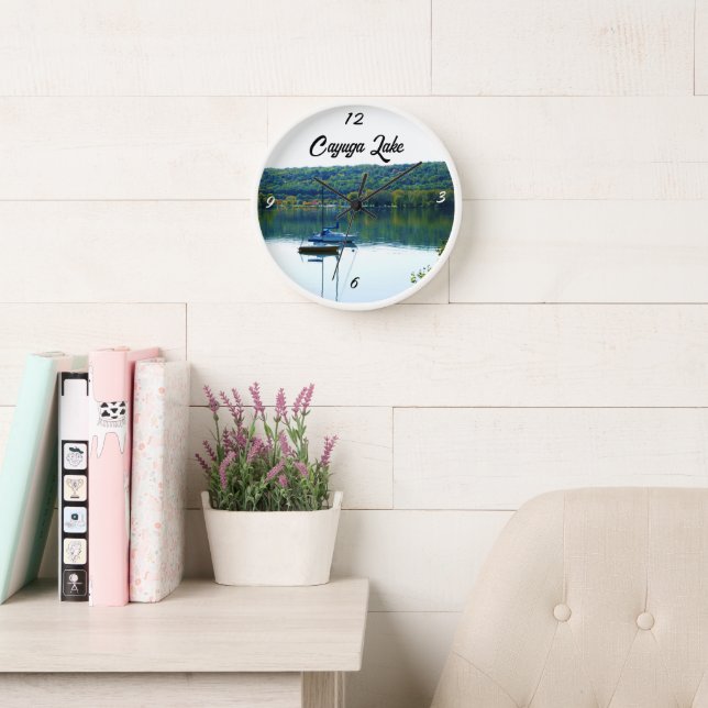 HORLOGE LE LAC CAYUGA EN AUTOMNE (Salle de lecture)