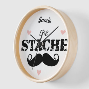 Horloge Le Motif de la moustache Stache