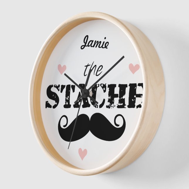 Horloge Le Motif de la moustache Stache (Angle)