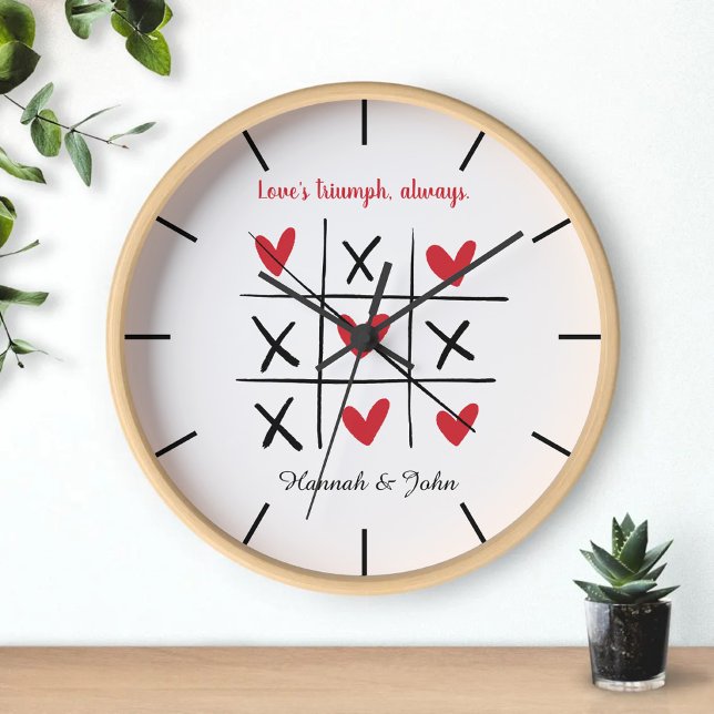 Horloge Le triomphe de l'amour toujours Red Heart Couple N (Créateur téléchargé)