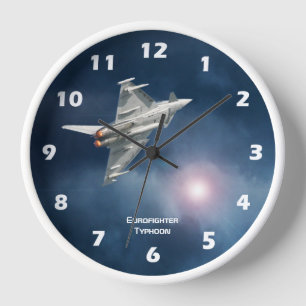 Horloge Le typhon de l'Eurofighter, avec des chiffres