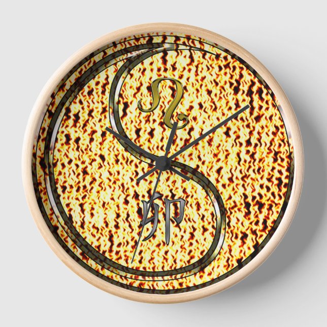 Horloge Léo & Lapin de feu (Recto)