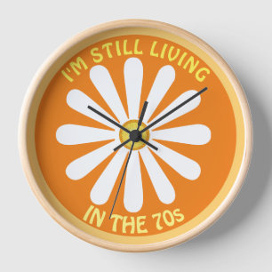 Horloge les années 70 marguerite hippy Pocket Watch