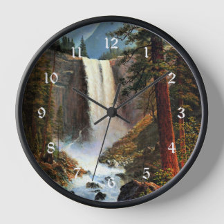 Horloge Les chutes printanières par Albert Bierstadt,