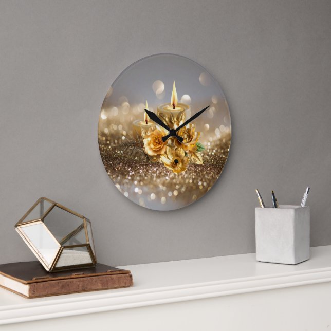 Horloge - les heures dorées ! Brillez Toujours de  (Bureau)