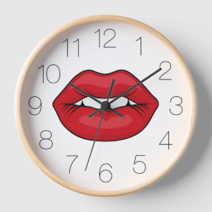 Horloge Lèvres Rouges