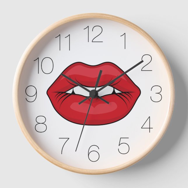 Horloge Lèvres Rouges (Recto)