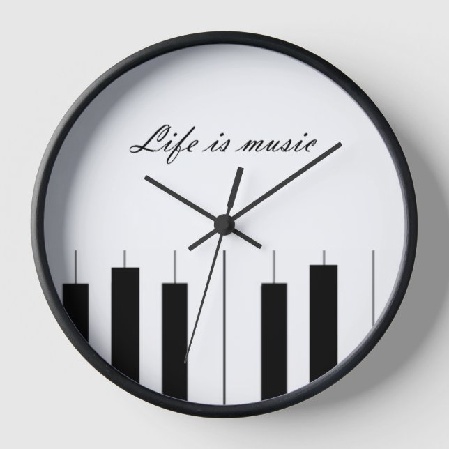 Horloge L'horloge piano Life est Music (Recto)