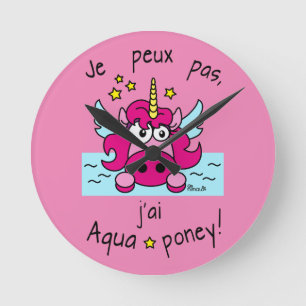 Horloge "Licorne, Aquaponey"