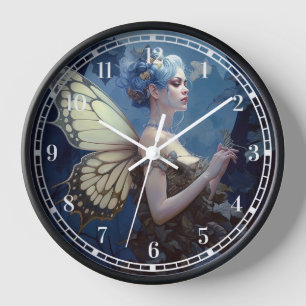 Horloge L'Imaginaire Fairy Bois Bleu