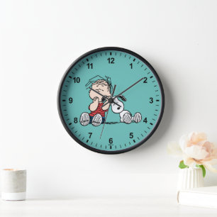 Horloge Linus consolé avec l'oreille de Snoopy