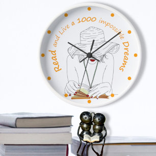 Horloge Lire et vivre 1000 rêves impossible
